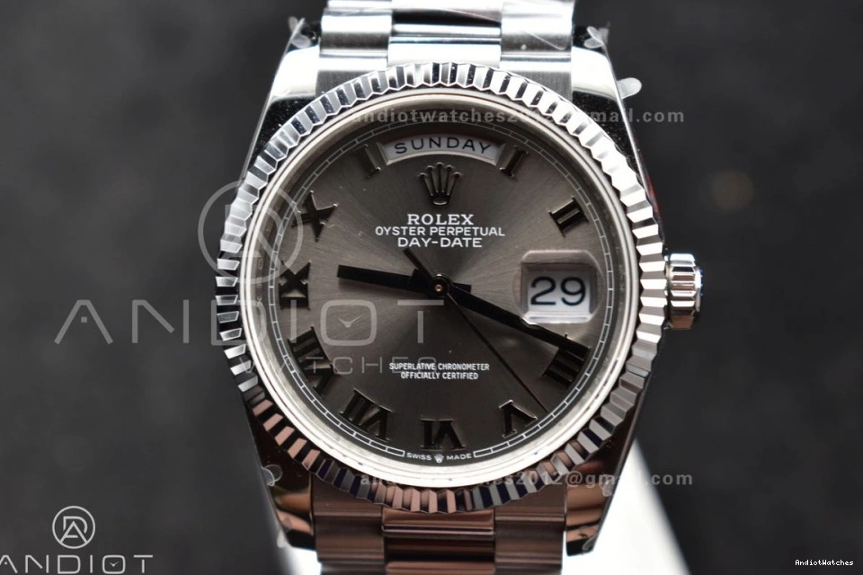 V5 684 Efficient Steel Bracelet Best on (Gain QF Roman President Dial Weight) Grey Edition vr3255 DayDate 904L SS 36 0802